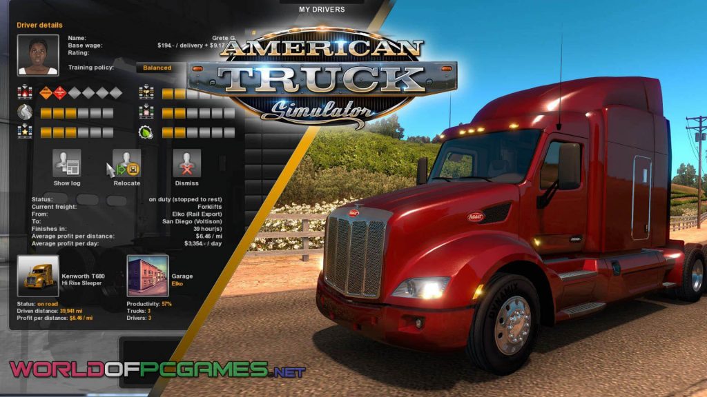 American Truck Simulator 2016 Free Download Latest PC Game By worldof-pcgames.net