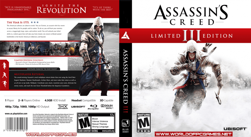 Assassins Creed 3 Free Download PC Game By worldof-pcgames.net