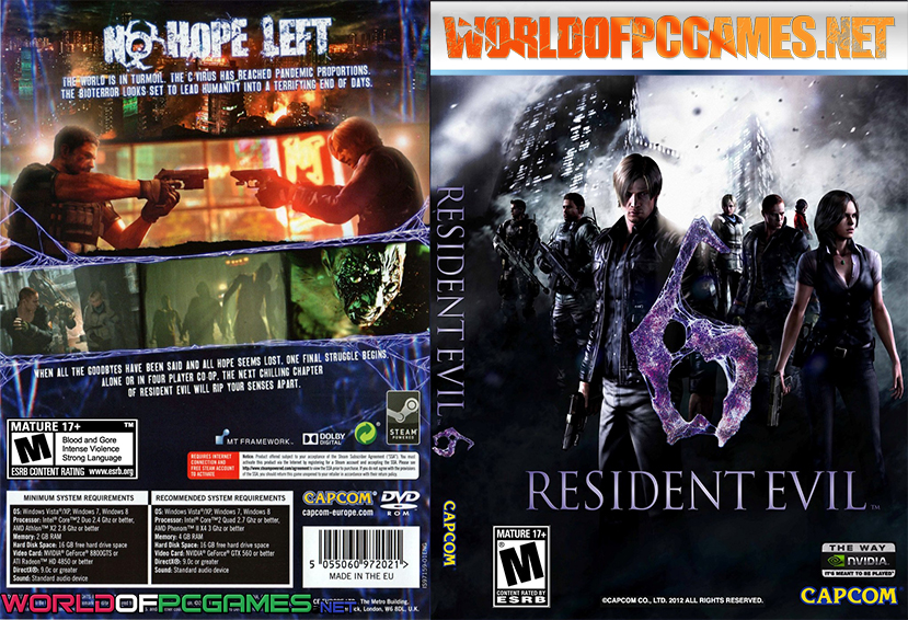 Resident Evil 6 Free Download PC Game By worldof-pcgames.net