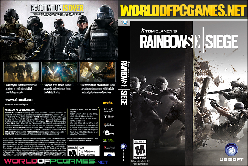 Tom Clancy's Rainbow Six Siege Free Download Cover By Worldofpcgames