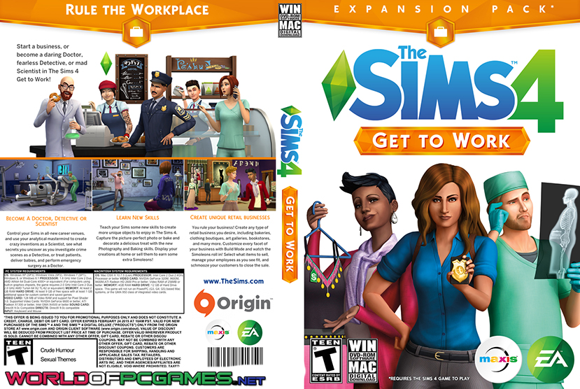 The Sims 4 Get To Work Free Download By Worldofcgames.net