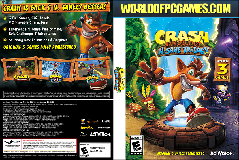 Crash Bandicoot N Sane Trilogy Free Download PC Game By worldof-pcgames.netm